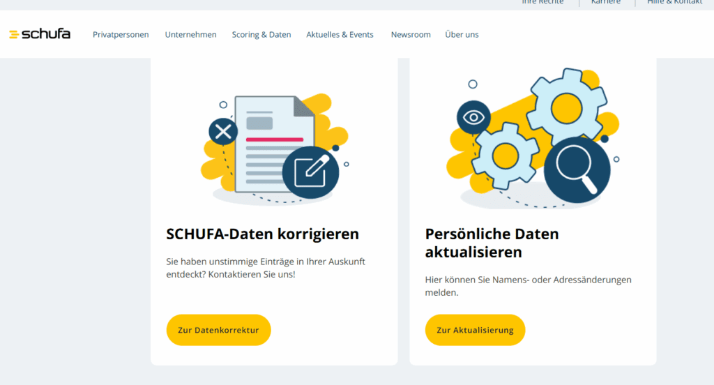 schufa eintrag löschen auf schufa.de