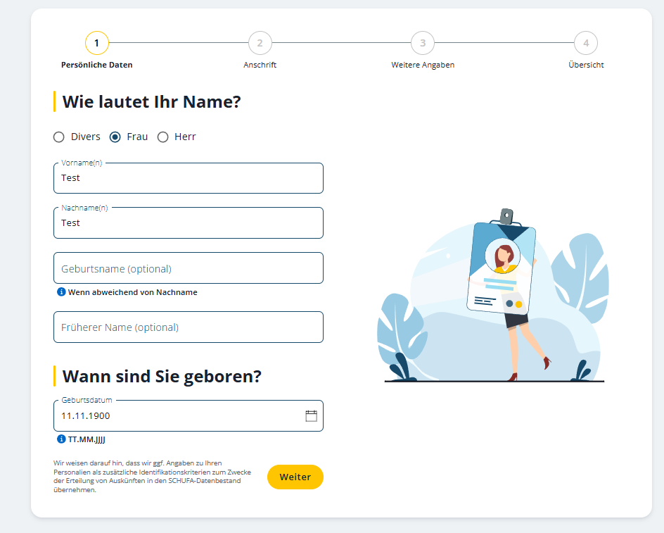 schufa auskunft kostenlos 1/4 daten
